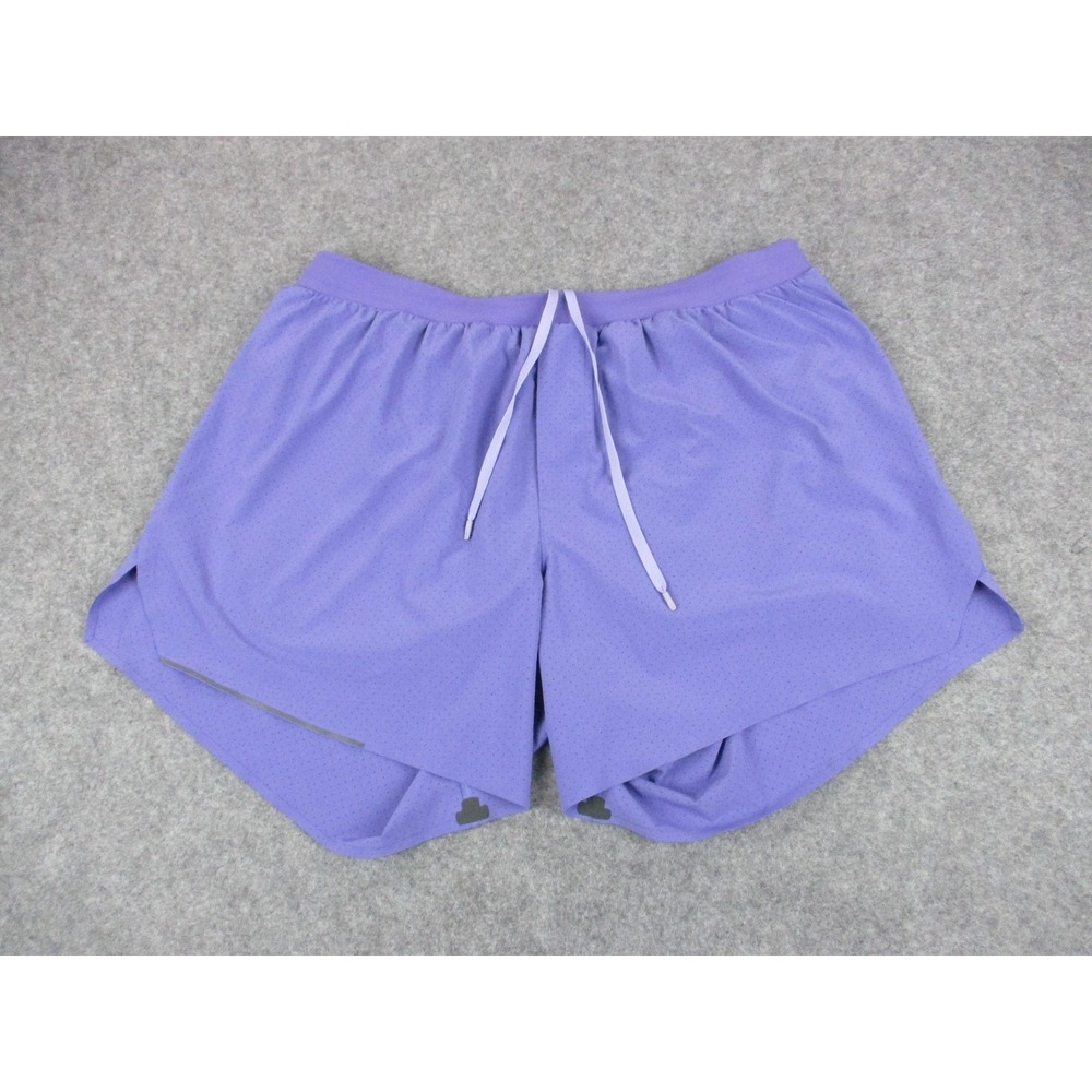 Lululemon Shorts Mens 2XL XXL Purple Fast Free Liner Running Pockets Reflective